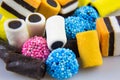 Closeup of colorful licorice sweets Royalty Free Stock Photo