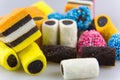 Closeup of colorful licorice sweets Royalty Free Stock Photo