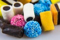 Closeup of colorful licorice sweets