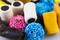 Closeup of colorful licorice sweets Royalty Free Stock Photo