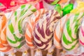 Closeup of colorful lollipops in a shop Royalty Free Stock Photo