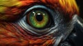 Super Realistic Parrot Eye: Hyper-detailed Rendering With Vray Tracing