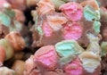 Closeup of colorful marshmallow peanut butter squares