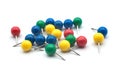 colorful paper pins on white background Royalty Free Stock Photo