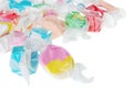 Closeup colorful salt water taffy