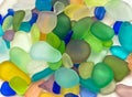 Closeup of Colorful Sea Glass Royalty Free Stock Photo