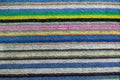 Closeup of a colorful striped beach towel Royalty Free Stock Photo