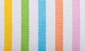 Closeup of colorful striped textile as background or texture Royalty Free Stock Photo