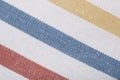 Closeup of colorful striped textile as background or texture Royalty Free Stock Photo