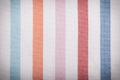 Closeup of colorful striped textile as background or texture Royalty Free Stock Photo