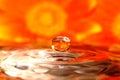 Colorful Water drop splash artful close-up Royalty Free Stock Photo