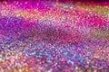 Closeup colourful glitters