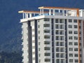 Perak, Malaysia- December 12, 2017 : Closeup of commercial building under construction at Meru, Perak. Selective focus and crop fr Royalty Free Stock Photo