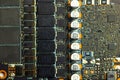 Closeup of computer board with conductors