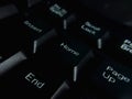 Closeup of computer laptop keyboard selective focus on home key Royalty Free Stock Photo