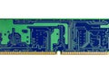 Closeup Of Computer Memory Chip Royalty Free Stock Photo