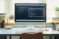 Closeup of Computer Monitor Displaying Neural Network Development Code Royalty Free Stock Photo