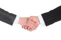 Closeup.confident handshake business partners. isolated on white Royalty Free Stock Photo