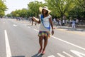 Closeup of Congresswoman Stacey Elizabeth Plaskett at the West Indian Labor Day Parade in Brooklyn.