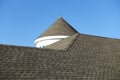 Closeup of a Conical, Cone or Turret Style Roof