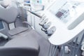 Closeup control panel of a dental place in a clinic