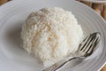 Closeup cooked rice