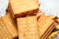Closeup cookie biscuits on the table Royalty Free Stock Photo