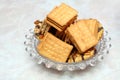 Closeup cookie biscuits on the table Royalty Free Stock Photo