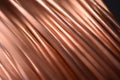 Closeup of Copper Coil Wiring with Focus on One Wire Royalty Free Stock Photo