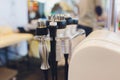 Closeup of cosmetology equipment in modern aesthetic clinic. Royalty Free Stock Photo