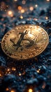 Closeup of the cosmic bitcoin whales reveals the intricate patterns of digital currency transactions as they migrate through the