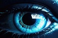 Closeup Of Cosmic Human Eyes Royalty Free Stock Photo