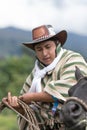 Closeup of cowboy from the Andes