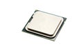 Closeup CPU Central Processing Unit or Microchip Computer isolated on white background with clipping path Royalty Free Stock Photo