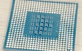 Closeup CPU or Central Processing Unit from motherboard, microprocessor unit of computer hardware system Royalty Free Stock Photo