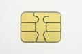 Closeup of credit card micro chip Royalty Free Stock Photo