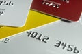 Closeup credit card payment purchases