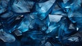 Closeup of crumbled blue garbage bag, trash bag texture Royalty Free Stock Photo