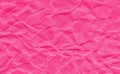 Closeup crumpled grunge pink paper texture background. Pink paper sheet with space for text ,pattern or abstract background.