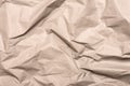 Closeup of crumpled Kraft paper