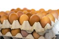 Closeup of crustÃÂ with eggs. Defokus in the background. Eggs for easter. Royalty Free Stock Photo