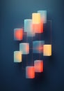 Closeup cubes wall icon app