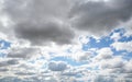 Closeup of cumulative clouds, mesmerizing cloudscape