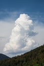 cumuli nimbus before the storm on mountain landscape background