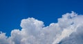 cumulus clouds on blue sky background