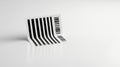 Curled barcode sticker on white background revealing retail product information codes Royalty Free Stock Photo