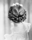 Closeup of curls on back of womans head Royalty Free Stock Photo