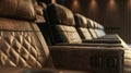 A closeup of the cushioned seats highlights the luxurious and comfortable experience for spectators