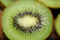 Closeup of a cut juicy kiwi fruit Royalty Free Stock Photo