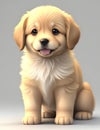 Closeup Cute baby dog isolated.young puppy